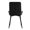 2x Velvet High Back Dining Chairs Padded Seat Dining Room Chairs With Metal Legs