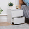 Modern Bedside Table Cabinet Nightstand Bedroom Furniture Storage w/2 Drawers