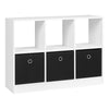 2 Tier 6Cubes Book Shelves Storage Shelf Bookcase Display Unit Organizer