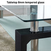 Glass Coffee Table With Storage Modern Living Room Furniture Tea Coffee Table