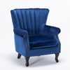 Retro Velvet Upholstered Armchair Wing Back Living Room Fireside Sofa Chair Seat