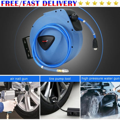 65ft 20m Retractable Auto Air Line Compressor Hose Reel Compressor Wall Mounted