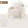 Modern Upholstered Accent Chair w/ Removable Pillow Single Sofa Chair Armchair