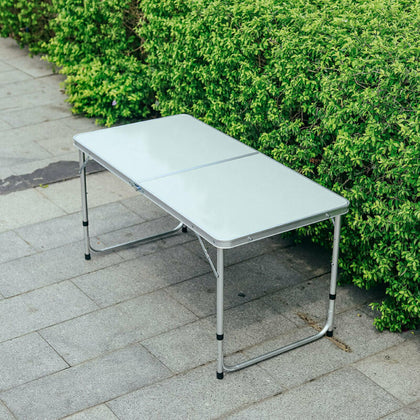 Aluminum Portable Folding Camping Table Adjustable Picnic Table Outdoor BBQ Desk