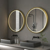 XL Round LED Bathroom Mirror Fogless Wall Mounted Vanity Mirror Toilet Washroom