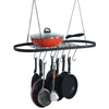 UK Metal Ceiling Hanging Pot Saucepan Pan Hanger Kitchen Storage Rack With Hooks