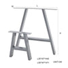 2X INDUSTRIAL HEAVY DUTY IRON TABLE LEGS DESK CHAIRS FRAME FEET SET BASE GREY UK