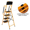 4 Step Ladder With Safety Handrail Foldable Safety Non Slip Matt Safe Heavy Duty