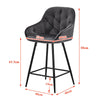 2X Bar Stools Kitchen Velvet Padded Bar Chair w/Metal Legs Dinning Room