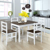 5PCS Kitchen Dining Table Set Modern Rectangular Breakfast Table and 4 Chairs