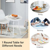 23 Inch Dining Table Round Coffee Table Side Tables w/Metal Legs Wooden Top