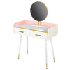 Modern Dressing Table Stool Bedroom Vanity Set Makeup Desk W/ Mirror & 2 Drawers