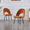 1/2/4X Dining Chairs Velvet Padded Seat Metal Legs Kitchen Chair Home Office Set