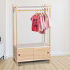 Wooden Wardrobe With Two Sliding Doors White Kids Wardrobe MDF Wood Sleek Design