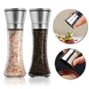 2Pcs Stainless Steel Manual Salt Pepper Grinder Mill Herb Spice Hand Shaker Set