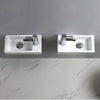 Small Compact Bathroom Cloakroom Hand Wash Basin Sink Ceramic Wall Hung Modern
