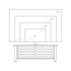 Industrial TV Stand Media Console Table Unit Cabinet Steel Frame Sliding Doors