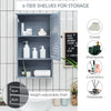 3-Tier Bathroom Cabinet Wall Mounted Storage Organizer Adjustable Shelves