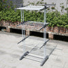 3 Tier Folding Clothes Hanging Rail Airer With Wheel Garment Drying Holder Rack
