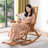 Heavy Duty Folding Rocking Chair Bamboo Living Room Indoor Outdoor Furniture