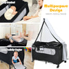 3-in-1 Baby Bedside Bassinet Cot Portable Infant Changing Table Toddler Playpen