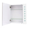Bathroom Storage Mirror Cabinet Shelf White LED Wall Mirror with Demister Pad UK