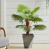 90cm Artificial Palm Tree in Pot Fake Tropical Green Plant Indoor Outdoor Decor