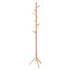 Beech Wooden Standing Coat Rack 8 Hooks Wood Tree Stand Coat Hat Handbag Rack