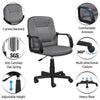 Leather Office Chair Computer Desk Chair Ergonomic Swivel Chair Home Study Grey