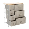7 Drawers Chest of Drawer Bedside Table Storage Cabinet Metal Frame Bedroom