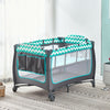 Foldable Baby Travel Cot Crib Bed with Infant Changing Table Playpen Mattress