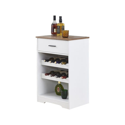NICEME Small Wine Cabinet, Wine Rack with Drawer, Kitchen Bar Storage Cabinet