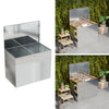 Lockable Outdoor Storage Box Garden Patio Galvanized Chest Lid Animal Feed Bins