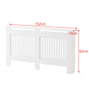 Radiator Cover Wall Cabinet MDF Wood Furniture Vertical Grill White Modern Shelf