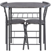3pcs Dining Table Set and 2 Stools Breakfast Bar for Dining Room/ Kitchen MJ