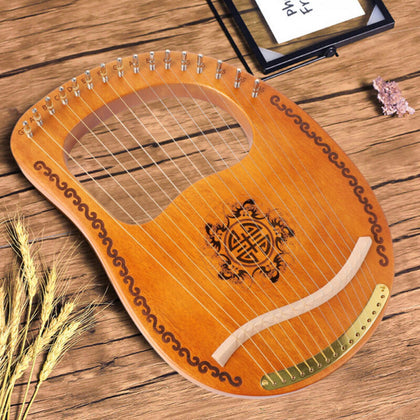 16 Strings Harp Lyre Harp Wooden Mahogany Irish Lyre Stringed Musical Hand Harp