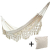 LEVEL Bohemian Style Hammock Chair Tassel Canvas Swing Hanging Double Hang Bed