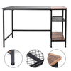 Computer Desk Writing Study Table w/Shelves Office Home Workstation Wood Metal