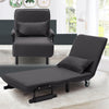 Upholstered Single Sofa Chair Bed 2 in1 Armchair Recliner Sleep Function Sofabed