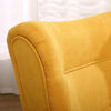 Upholstered Lounge Chairs Armchair Arched Backrest Fabric with Stool Single Sofa