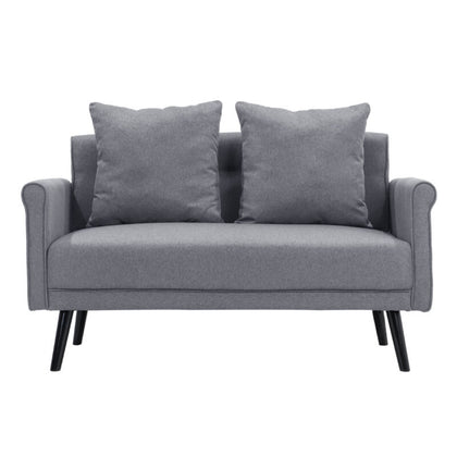 Modern Loveseat Sofa 2-Seater Lounge Chair Couch+Pillow Living Room Furniture