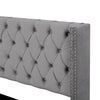 Ottoman Bed Frame Gas Lift Up Storage Bed King Size Grey Fabric Upholstered Bed