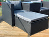 Victoria Rattan Garden Furniture Corner Sofa Lounge Set In/Outdoor Extra Wide