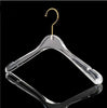 Retailshop Cloth Hanger Acrylic Suits Hanger with Gold Hook, Transparent