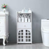 Bathroom Wooden Shelf Cabinet Cupboard White Bedroom Storage Unit Free Standing