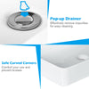 Bathroom Corner Ceramic Vessel Sink Vanity Porcelain Bowl Basin W/ Pop-up Drain
