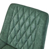 2x Green Dining Chairs Faux Leather/ PU Restaurant Dining Room Furniture Chair