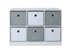 Cube Storage Unit Grey Stars White Bookcase Home Children's Nursery