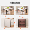 Foldable Marble Effect Laptop Snack Breakfast Table Desk Metal Small Apartment