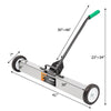 36" Magnetic Floor Sweeper Magnet Pickup Tool Metal Scrap Screw Cleaner w/Wheels